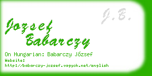 jozsef babarczy business card